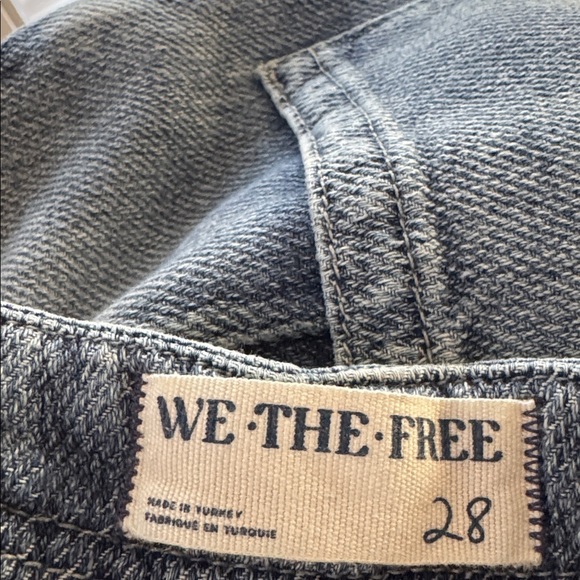 We the Free Osaka Jeans free people denim button fly 28 cropped barrel - Picture 7 of 9
